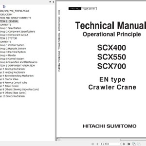 Hitachi SCX400 To SCX700 Technical Manual Operational Principle TO23K-EN-00