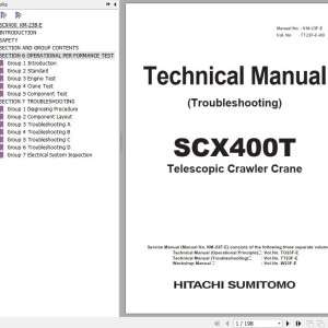 Hitachi SCX400T ISUZU Tier 3 Engine Technical Manual Troubleshooting TT23F-E-00