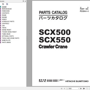 Hitachi SCX500 SCX500C SCX550 SCX550C Parts Catalog