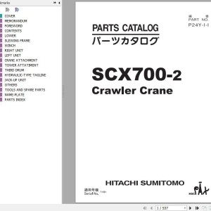 Hitachi SCX700-2 Parts Catalog