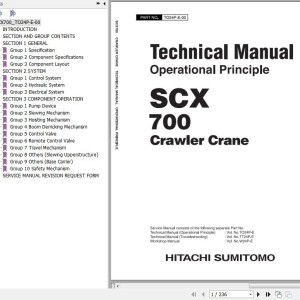 Hitachi SCX700 ISUZU Tier 2 Engine Technical Manual Operational Principle TO24P-E-00