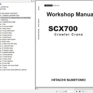 Hitachi SCX700 ISUZU Tier 3 Engine Workshop Manual W23K-E-00