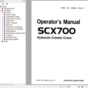 Hitachi SCX700 Operator's Manual
