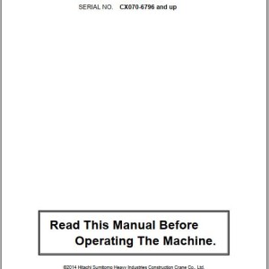 Hitachi SCX700 Operator's Manual EM23K-1-2