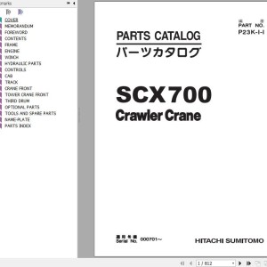 Hitachi SCX700 Parts Catalog