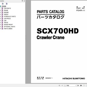 Hitachi SCX700HD Parts Catalog P24R-1-1