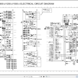 Hitachi SCX800-2 SCX900-2 SCX1200-2 SCX1500-2 Electrical & Hydraulic Circuit Diagram TT25U-E-00