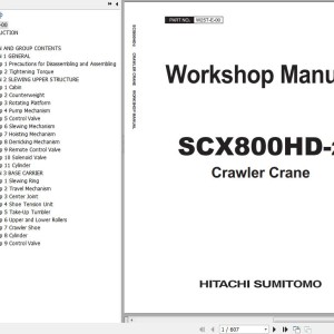 Hitachi SCX800HD-2 ISUZU Tier 3 Engine Workshop Manual W25T-E-00