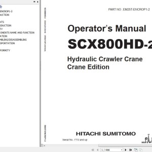 Hitachi SCX800HD-2 Operator's Manual EM25T-ENCROP1-2