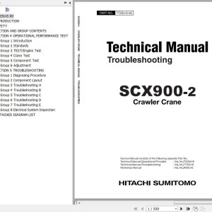 Hitachi SCX900-2 ISUZU Tier 3 Engine Technical manual Troubleshooting TT25U-E-00