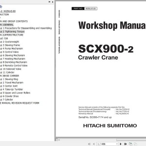 Hitachi SCX900-2 ISUZU Tier 3 Engine Workshop Manual W25U-E-00