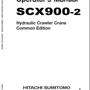 Hitachi SCX900-2 Operator's Manual