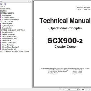 Hitachi SCX900-2 Technical Manual Operational Principle TO25N-E-00