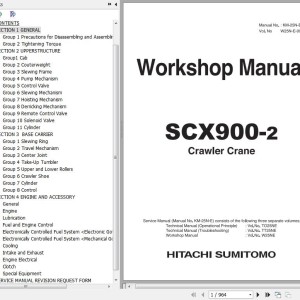 Hitachi SCX900-2 Workshop Manual W25N-E-00