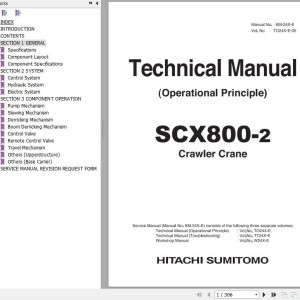Hitachi SCX900 SCX800-2 Technical Manual Operational Principle TO24X-E-00