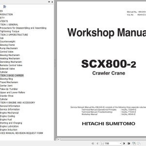 Hitachi SCX900 SCX800-2 Workshop Manual W24X-E-00