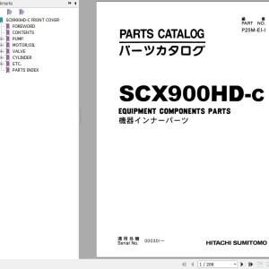 Hitachi SCX900HD-C Parts Catalog