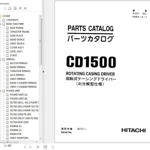 Hitachi CD1500 Parts Catalog P26A-3-1