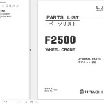 Hitachi F2500 Parts Catalog P391-OP1-1