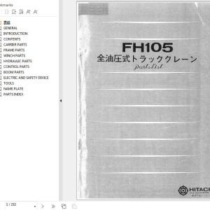 Hitachi FH105 Parts List P421-1-1