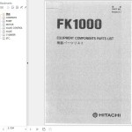 Hitachi FK1000 Equipment Components Parts List P4609-H-1