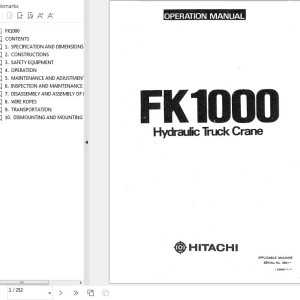 Hitachi FK1000 Operators Manual EM460-1-1