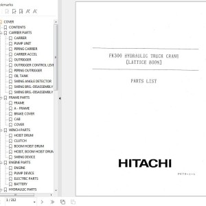 Hitachi FK300 Lattice Boom Parts List P473-1-1