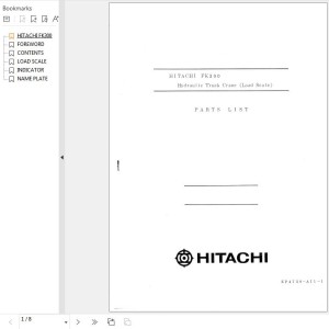 Hitachi FK300 Load Scales Parts List EP4739-AI1-1