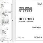 Hitachi HE6010B Hydraulic Earth Drill Parts Catalog P2B5-BB1-2