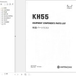 Hitachi KH55 Equipment Components Parts List P2159-H-1