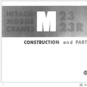 Hitachi M23 M23R Mobile Crane Construction & Parts Manual KA-6-118A