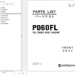 Hitachi PD60FL Pile Driver Basic Machine Front Parts List P269-FL1-1