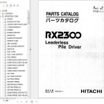 Hitachi RX2300 Leaderless Pile Driver Parts Catalog P1G1-1-1