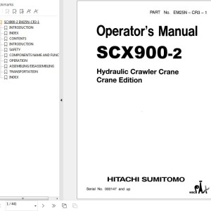 Hitachi SCX900-2 Operators Manual EM25N-CR3-1