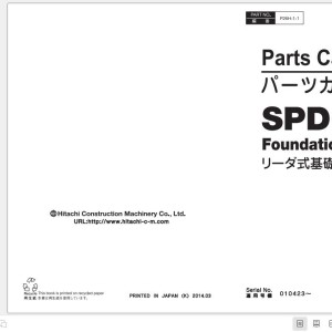 Hitachi SPD06-03 Foundation Machine Parts Catalog P26H-1-1