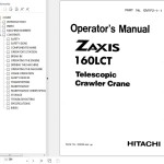 Hitachi ZX160LCT Telescopic Crawler Crane Parts Catalog EM1F2-1-1