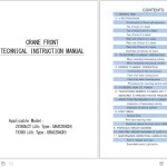 Hitachi ZX160LCT TX160 Crane Front Techical Instruction Manual
