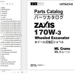 Hitachi ZX170W-3 ML Crane Parts Catalog PCGB-ML1-1