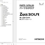 Hitachi ZX30UR ML Light Crane Parts Catalog P1LH-OP1-1