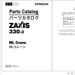 Hitachi ZX330-3 ML Crane Parts Catalog P1V7-OP5-1
