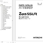 Hitachi ZX55UR ML Light Crane Parts Catalog P1LG-OP1-1