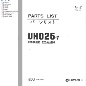 Hitachi UH025-7 Parts List P725-2-1