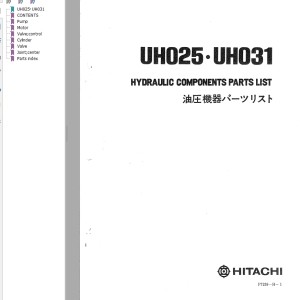 Hitachi UH025 UH031 Parts List P7259-H-1
