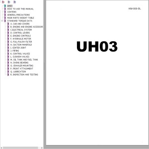 Hitachi UH03 Service Manual KM-000-BL