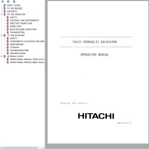 Hitachi UH033 Operation Manual EM104-2-3