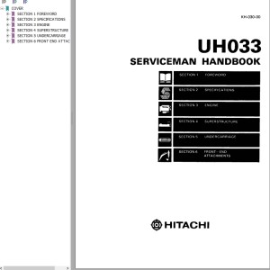 Hitachi UH033 Serviceman Handbook KH-030-00