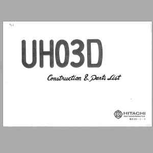 Hitachi UH03D Parts Catalog 152-1-3