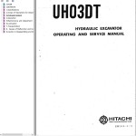 Hitachi UH03DT Operating And Service Manual EM154-1-1