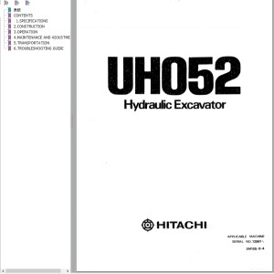 Hitachi UH052 Operation Manual EM155-8-4