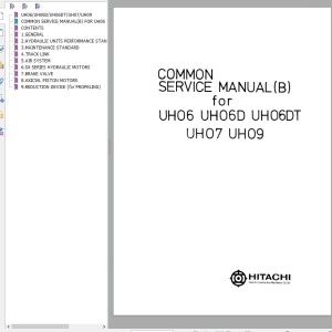 Hitachi UH06 UH06D UH06DT UH07 UH09 Service Manual KM-000-BE